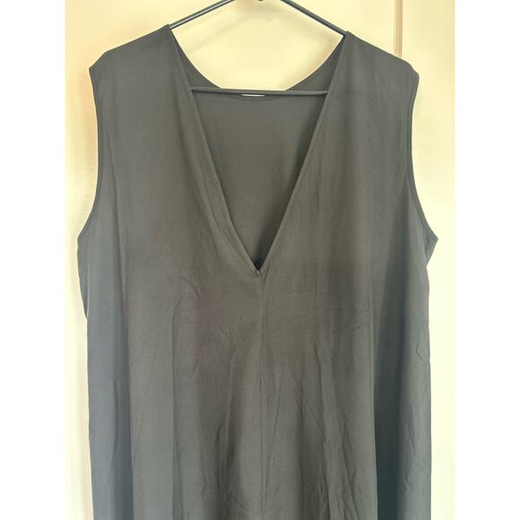 C.O.Z.Y Black Maxi A Line Shift Floor Length Dress Womens sz L - Picture 4 of 9